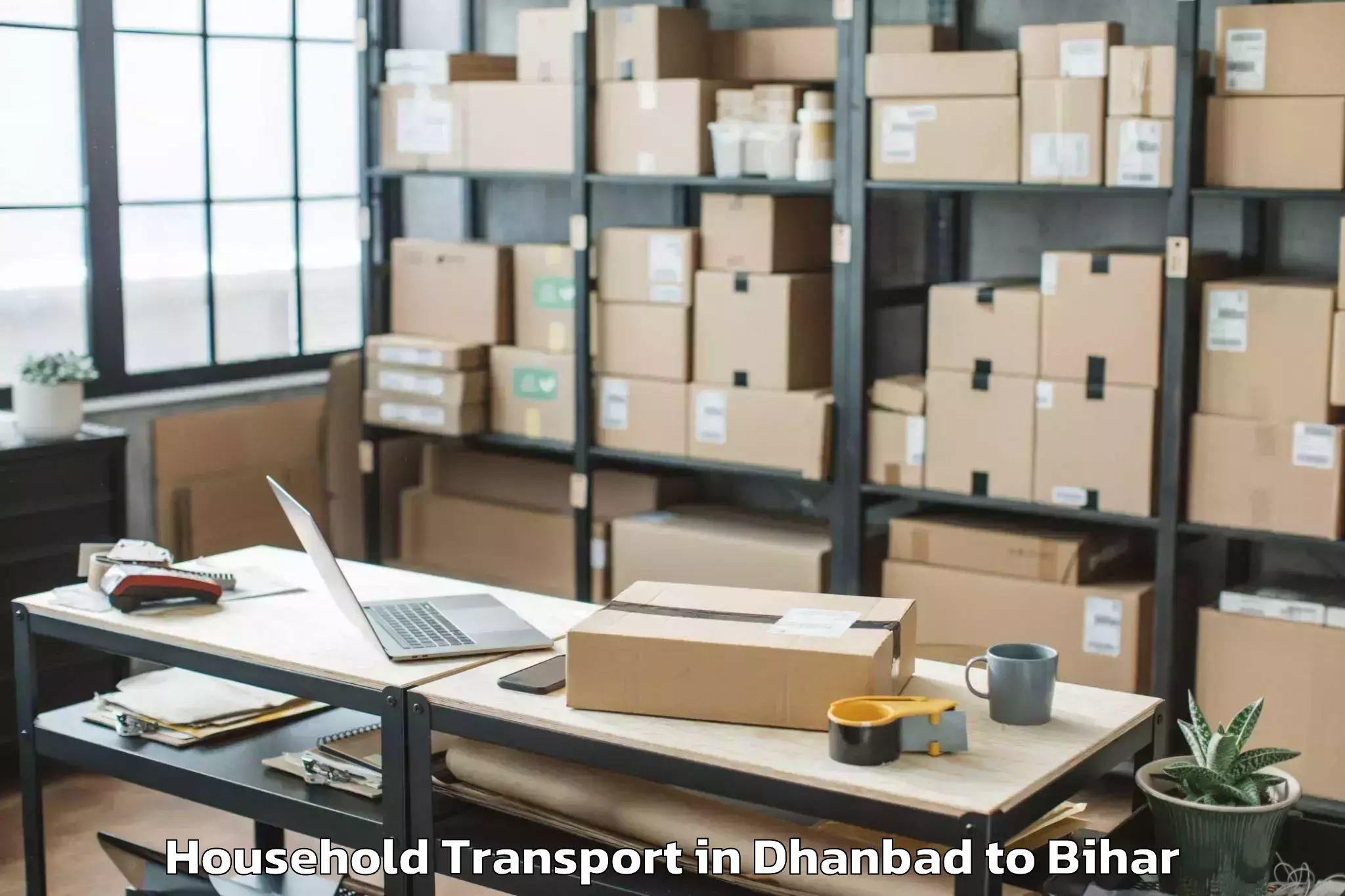 Book Dhanbad to Bagaha Household Transport Online